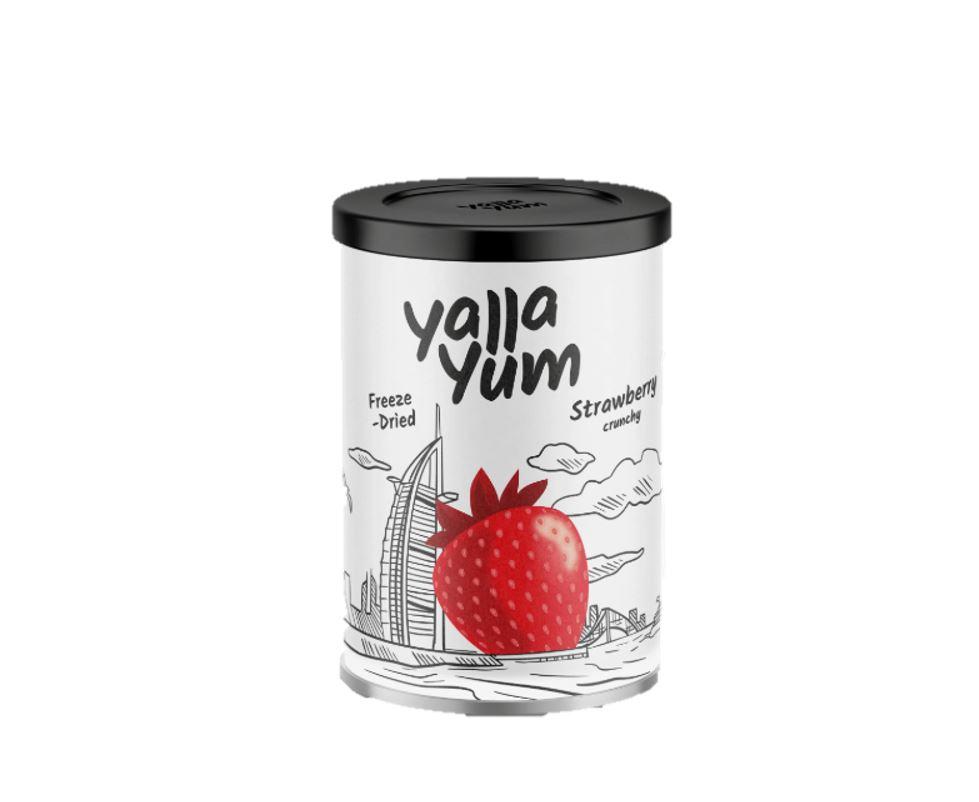 YallaYum Freeze-Dried Crunchy Strawberry, Can  35g
