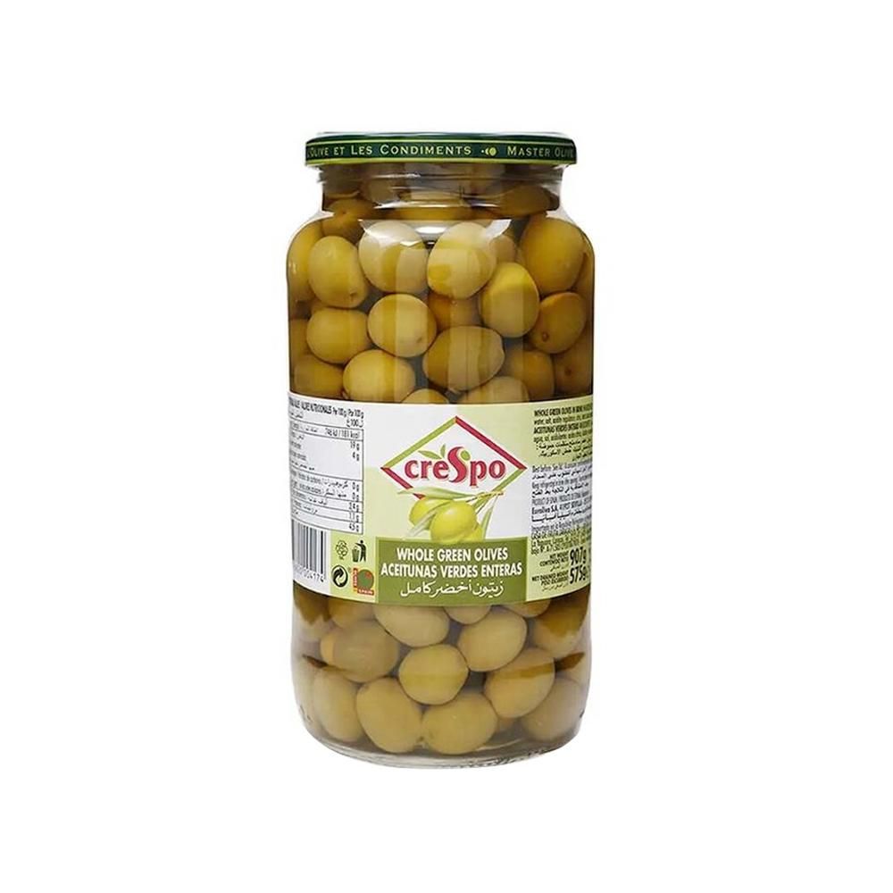 Crespo Whole Green Olives, Jar - 907g