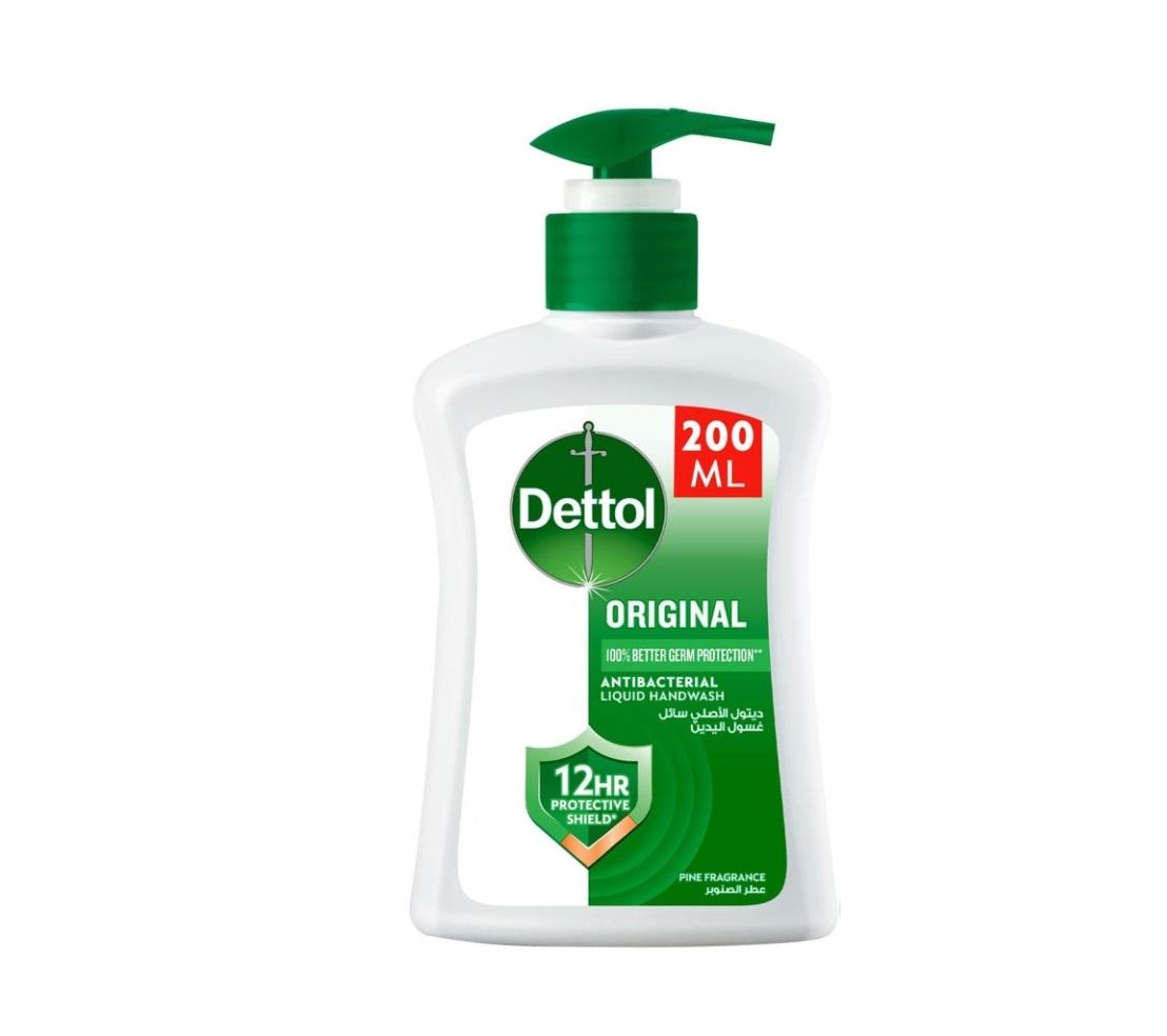 Dettol Original Liquid Hand Wash Soap Pump, Pine Scent - 200 ml