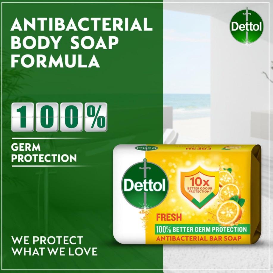 Dettol Antibacterial Zing Bar Soap - 165g x 4