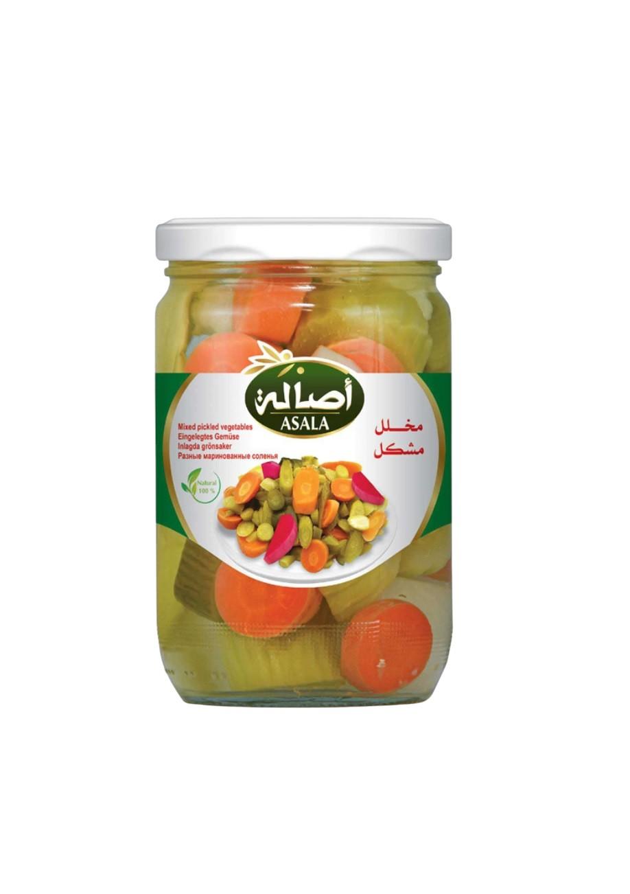 Asala Mixed Pickled Vegetables, Glass Bottle - 400g