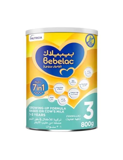 Bebelac Junior Nutri 7in1 Growing Up Formula from 1 to 3 years - 800g