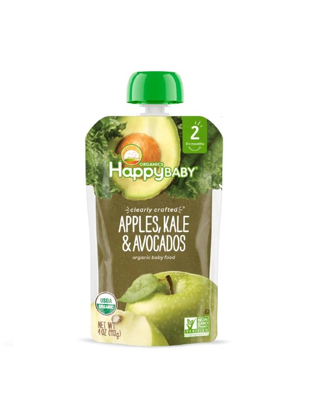 Happy Family Organics Clearly Crafted Stage 2 Apples, Kale and Avocados - 113g