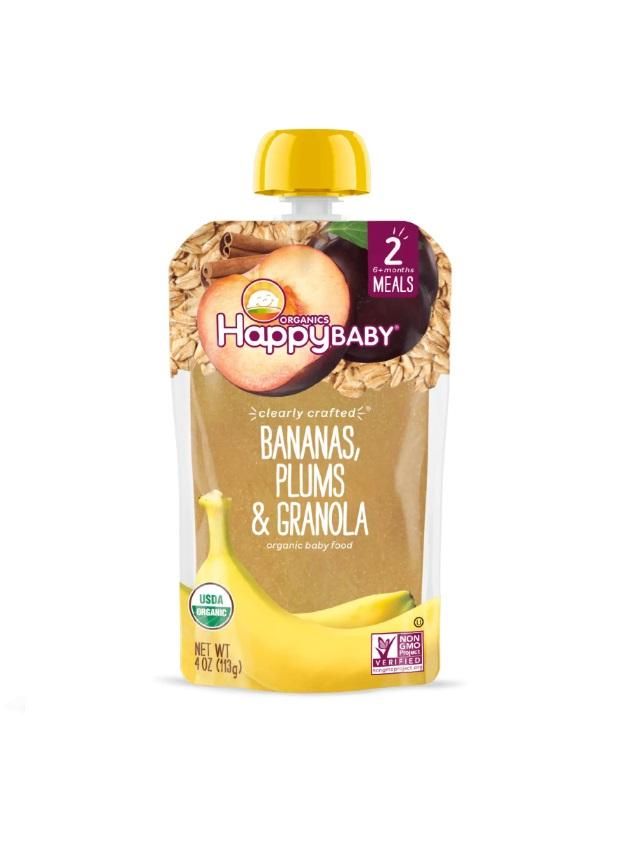 Happy Family Organics Clearly Crafted Stage 2 Bananas, Plums and Granola - 113g
