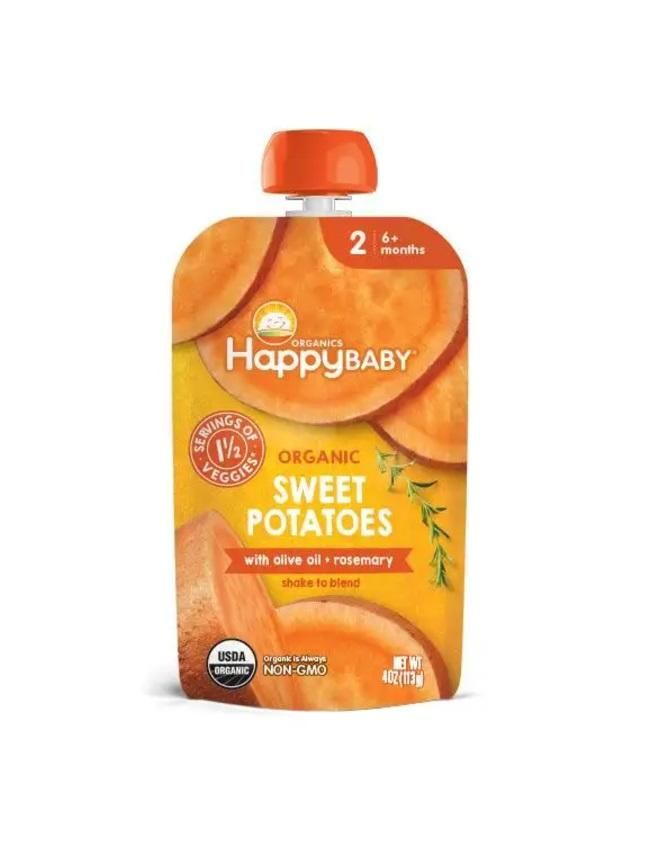 Happy Family Organics Savory Blend Stage 2 Sweet Potatoes with Olive Oil and Rosemary - 113g