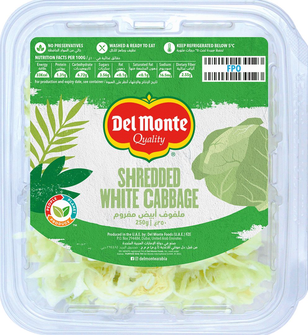 Del Monte White Cabbage (Shredded) - 250g