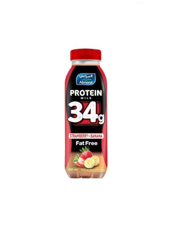 Almarai Protein Milk, Strawberry Banana - 400 ml