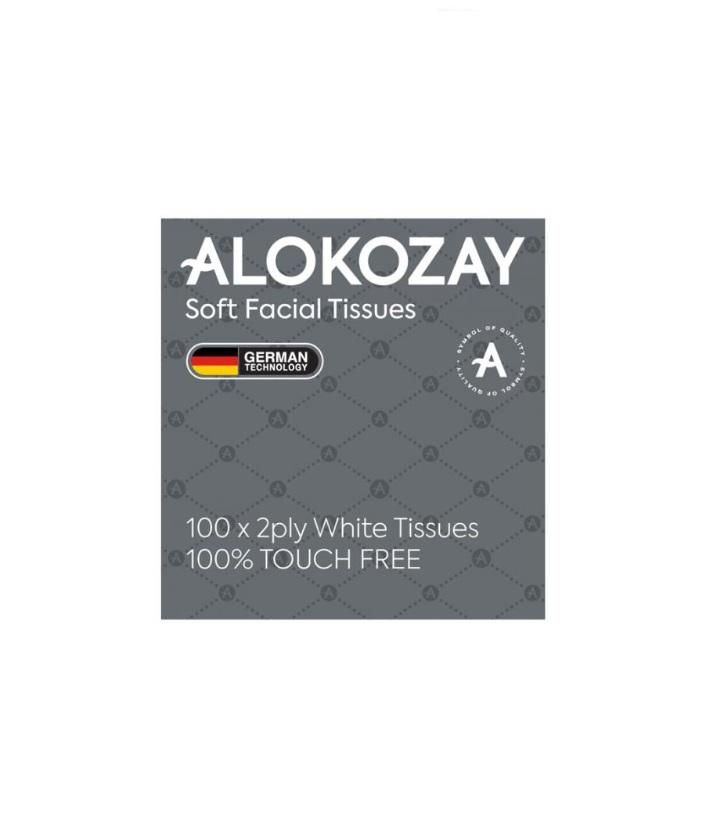 Alokozay Facial Tissue, 2 Ply, Boutique - 100 Sheets