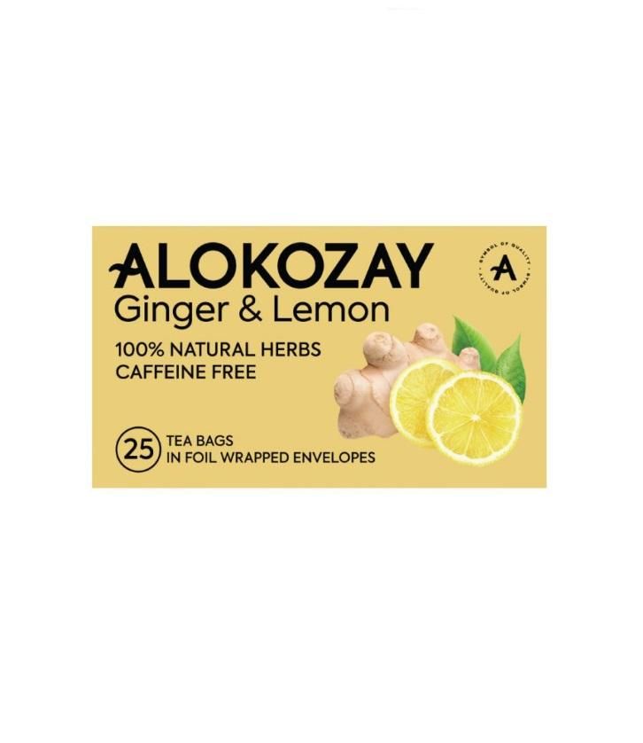 Alokozay Ginger Lemon Tea, Heat Seal Sachets - 25 bags