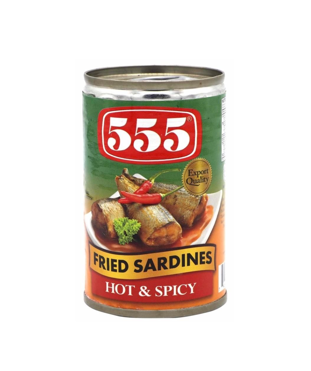 555 Fried Sardines, Hot & Spicy - 155g