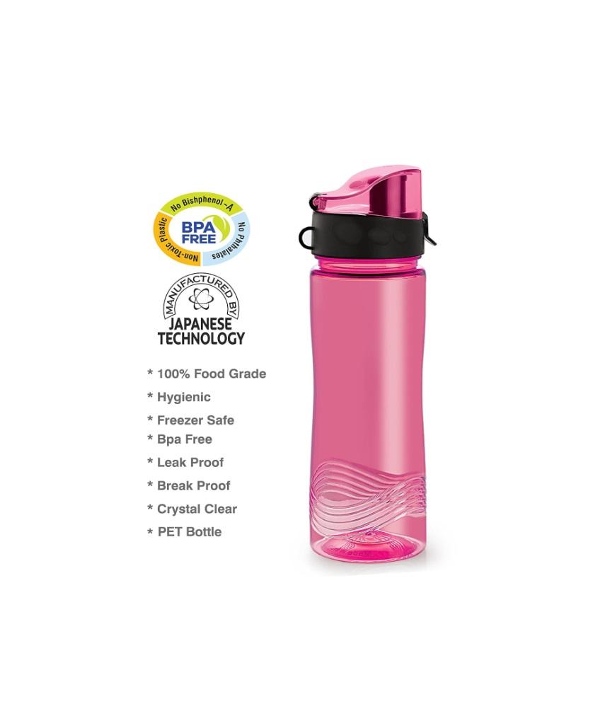 Cello Sportster Plastic Sports Bottle, Pink - 700 ml