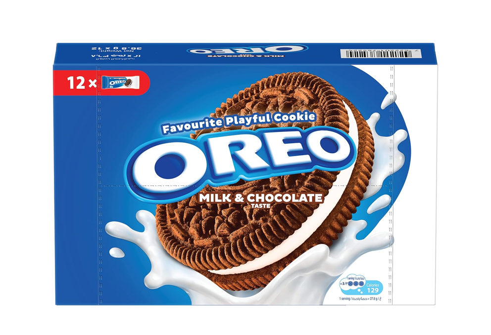 Oreo Milk and Chocolate Cookies - 36.8g (Pack of 12)