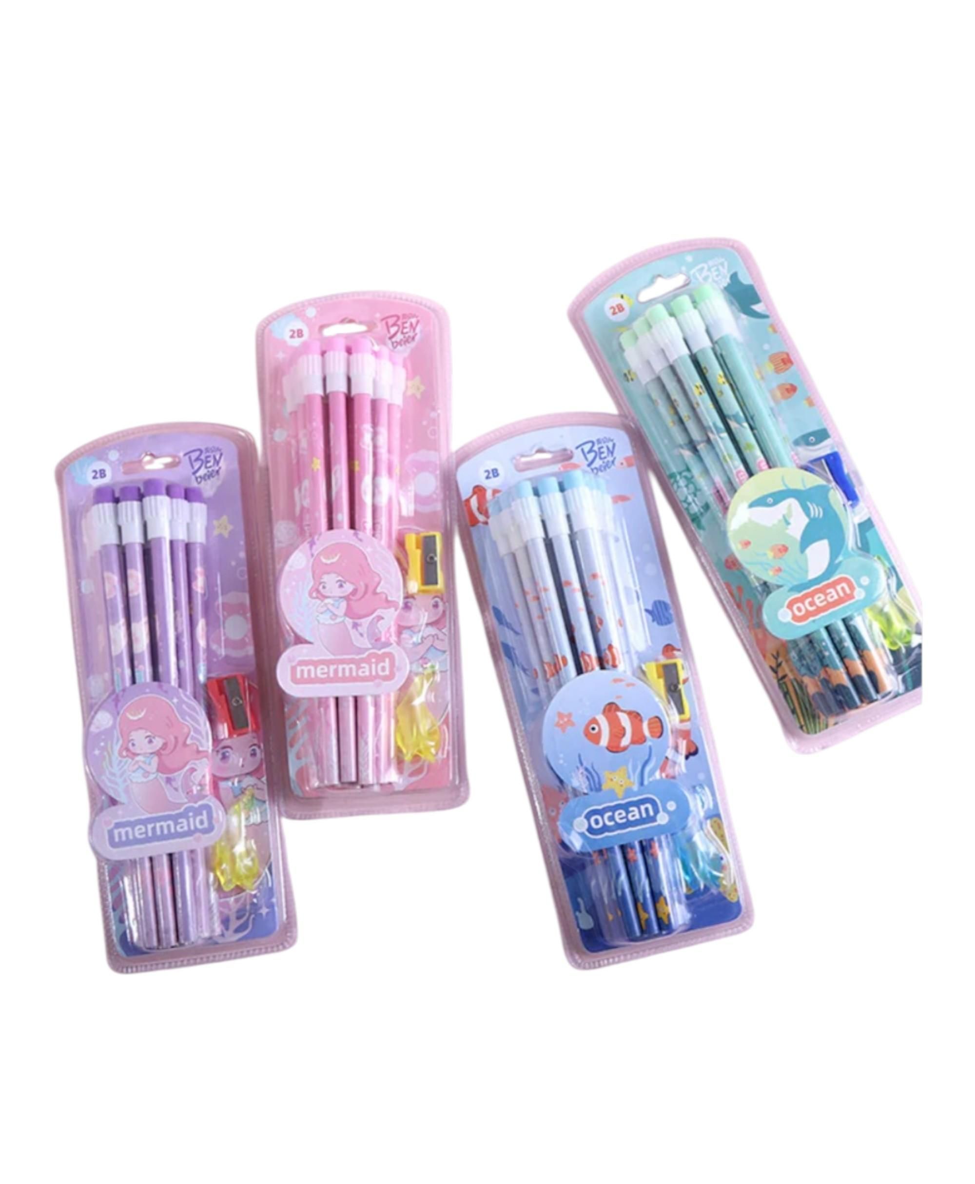 Ocean Pencil Set 4 Colour Mix - BN3670