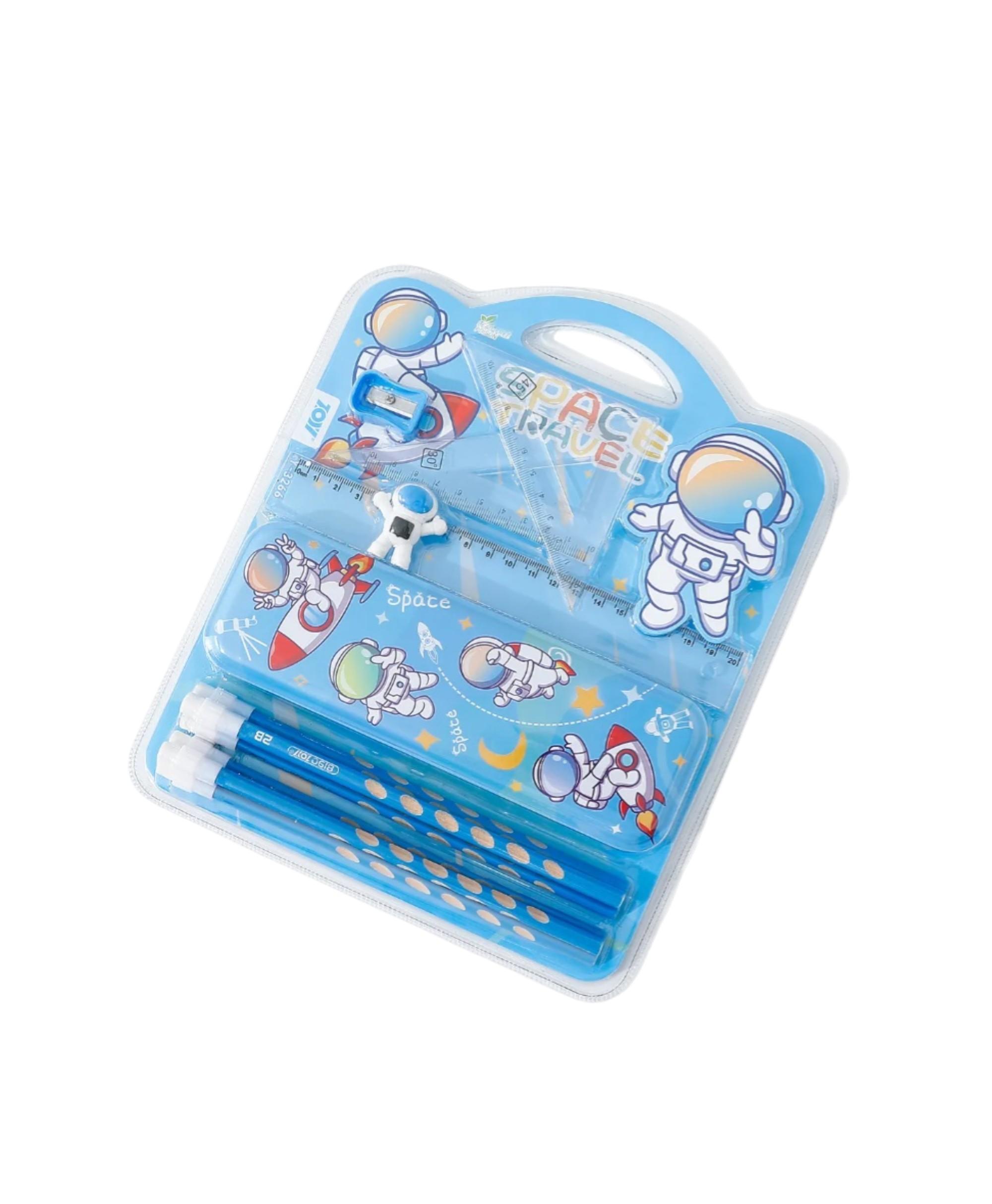 Stylish Astronaut Kids Stationery 12 Pieces Set
