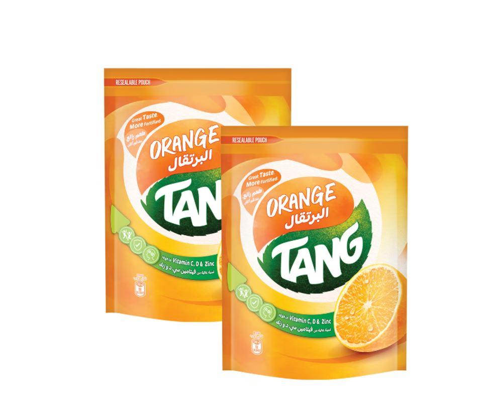 Tang Orange Flavoured Drinking Powder - 375g (Pack of 2)