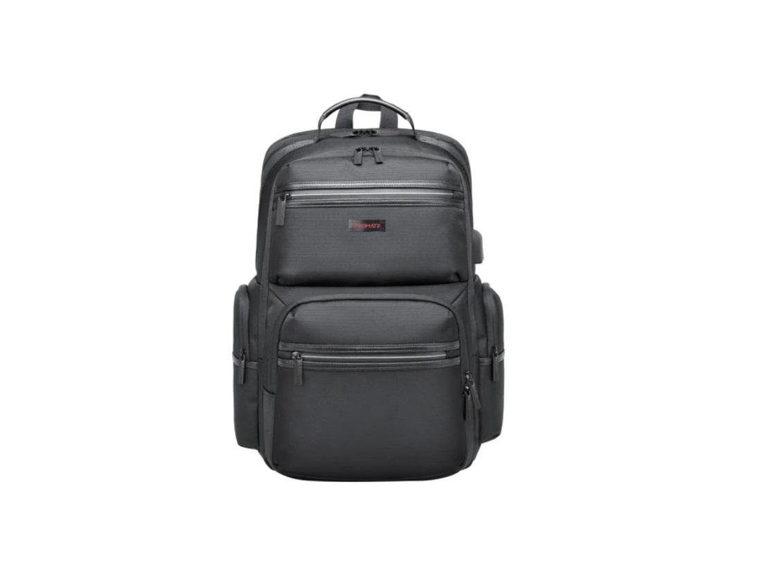 Promate ElitePack-Pro, Heavy Duty Lightweight Backpack for 15.6” Laptops