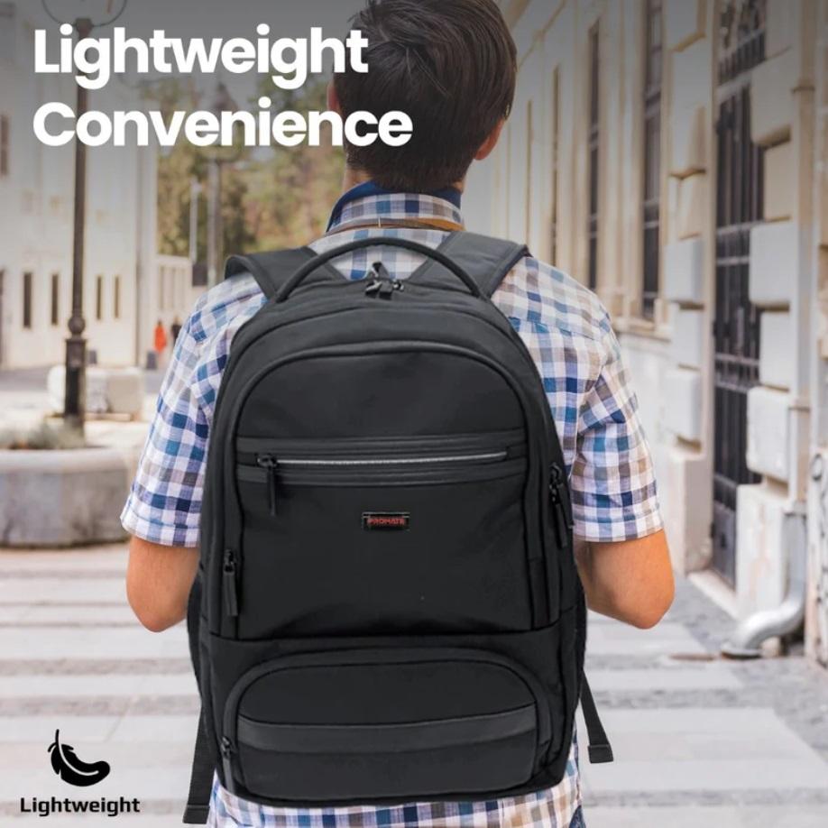 Promate ElitePack-Go, Large Capacity Backpack for 15.6” Laptops