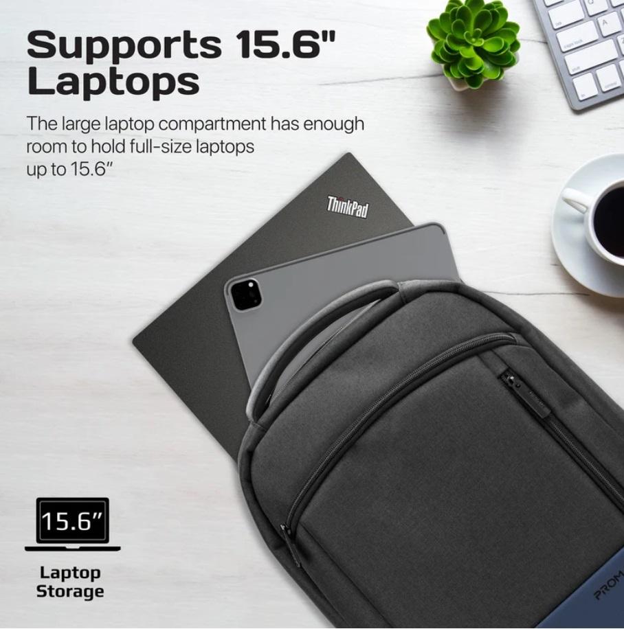 Promate Satchel-BP, SleekComfort 15.6" Laptop Backpack, Blue