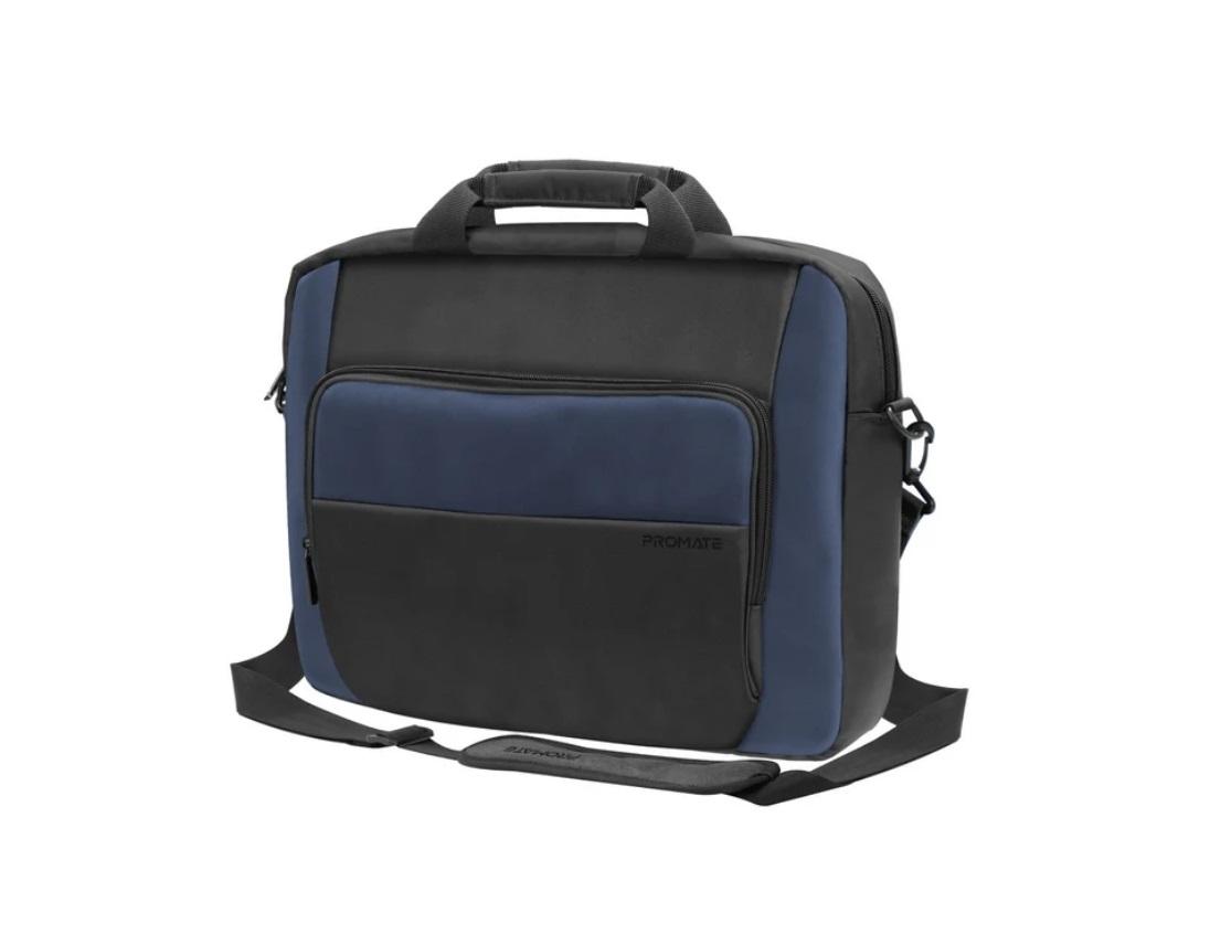 Promate Limber-MB, Large Capacity 15.6" Laptop Messenger bag, Black