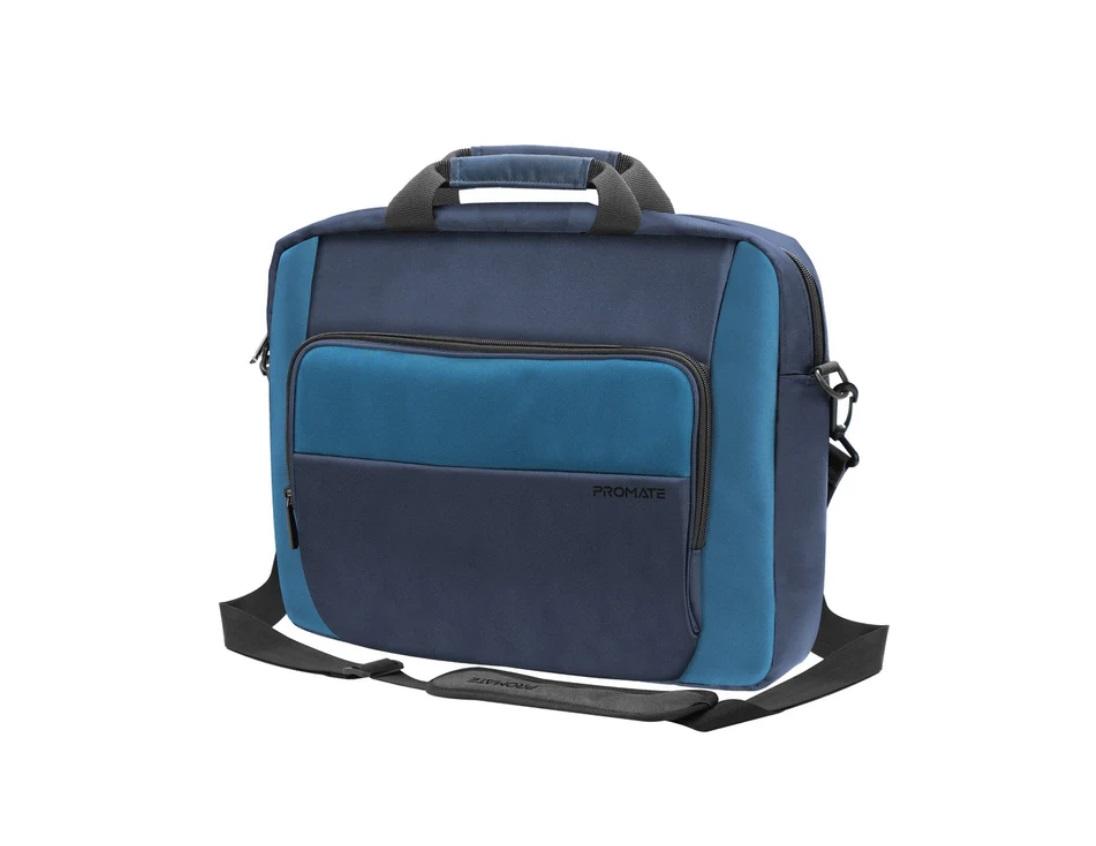 Promate Limber-MB, Large Capacity 15.6" Laptop Messenger bag, Blue