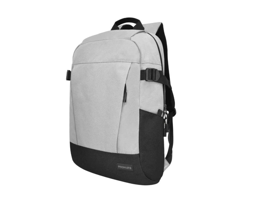 Promate Birger, ComfortStyle 15.6" Laptop Backpack, Grey