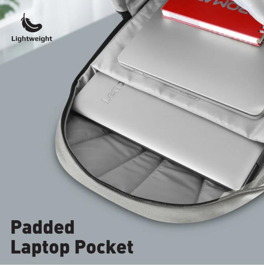 Promate Birger, ComfortStyle 15.6" Laptop Backpack, Grey