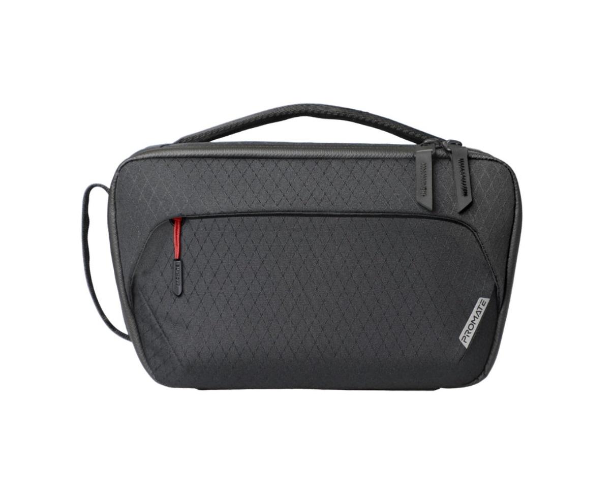 Promate UrbanPouch, Versatile Tech Essential Organizer Pouch, Black