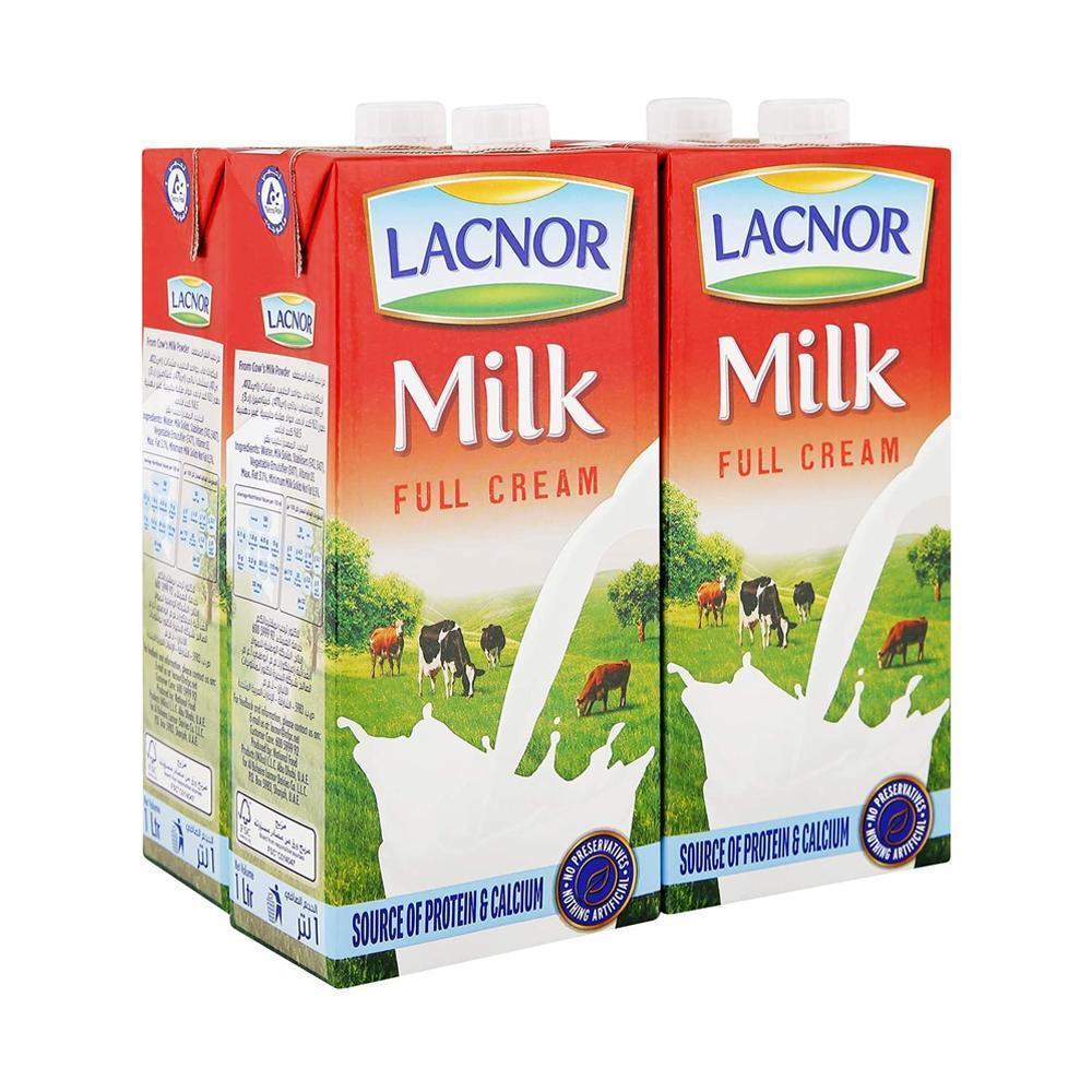 Lacnor Full Cream Milk - 1 Liter x 4