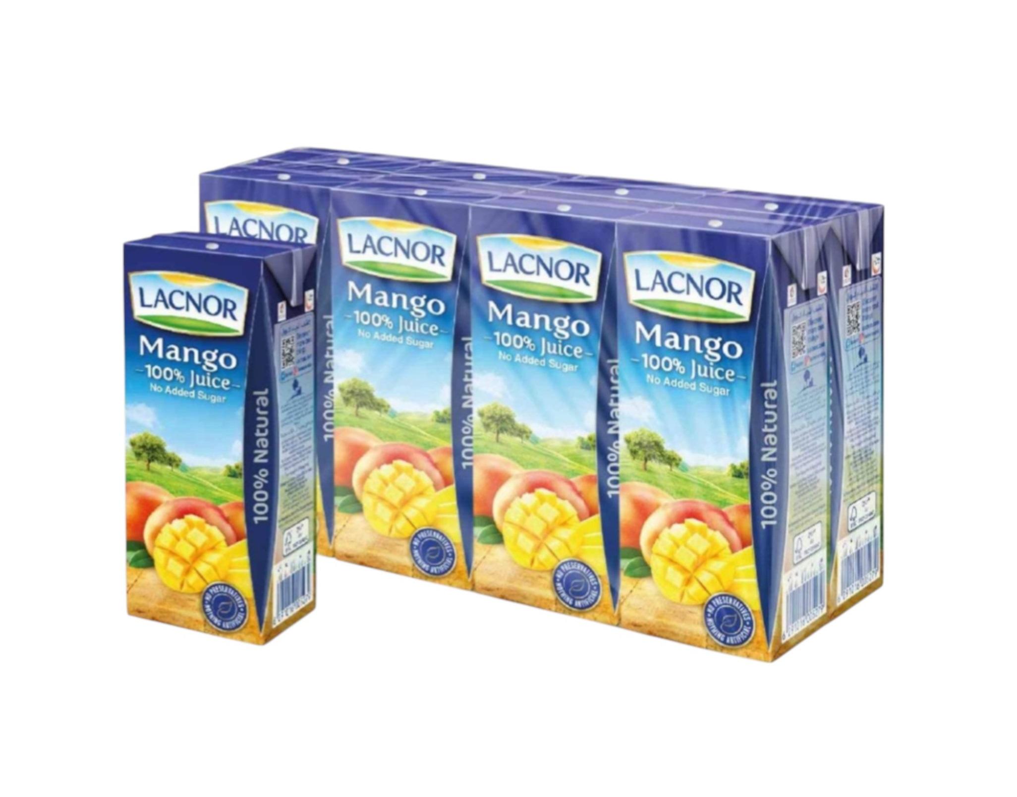 Lacnor Essentials Mango Juice - 180 ml x 8