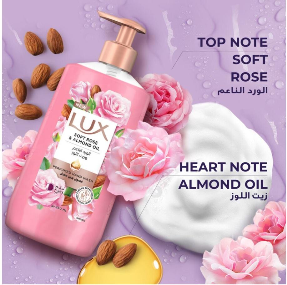 Lux Perfumed Hand Wash, Soft Rose & Almond Oil - 500 ml