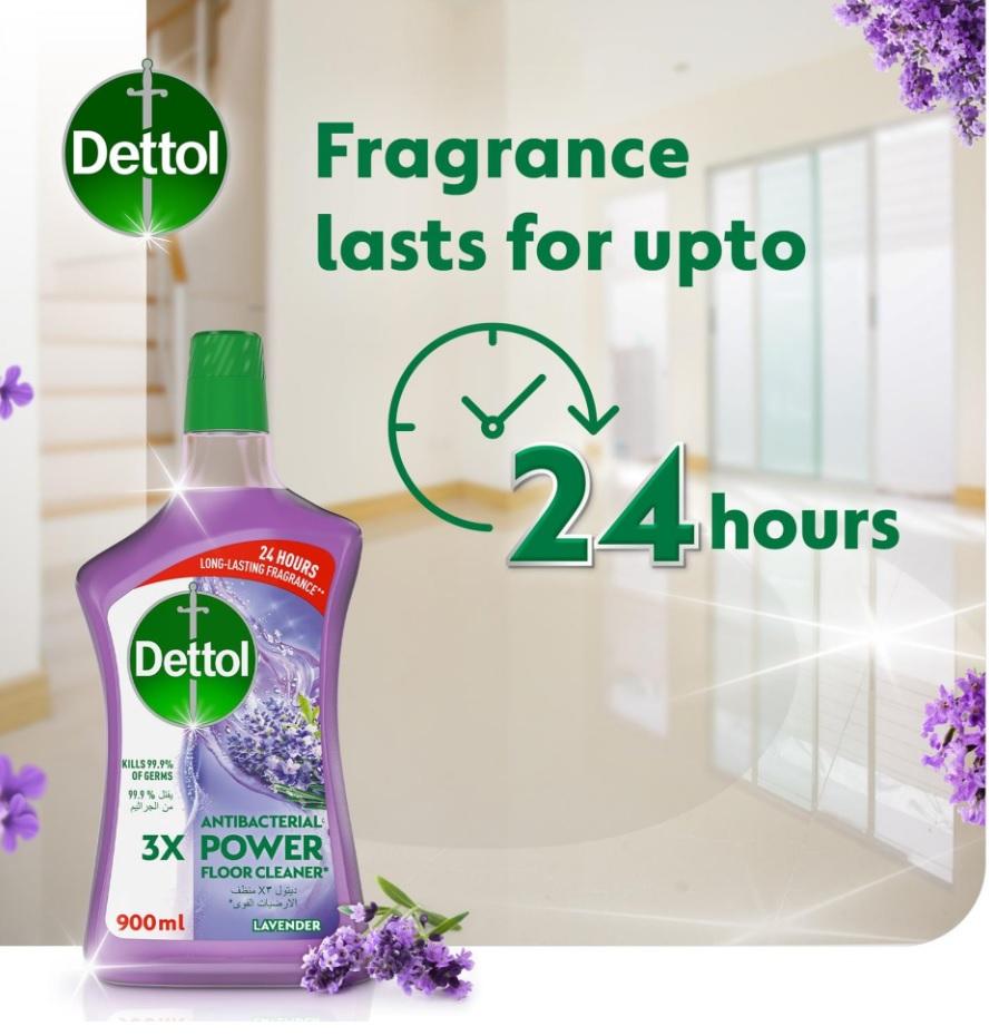 Dettol Lavender Antibacterial Power Floor Cleaner - 900 ml