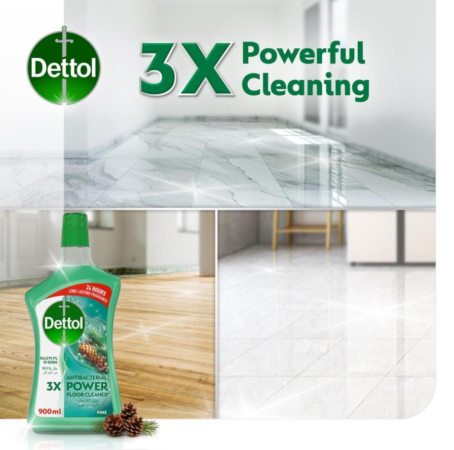 Dettol Pine Antibacterial Power Floor Cleaner - 900 ml