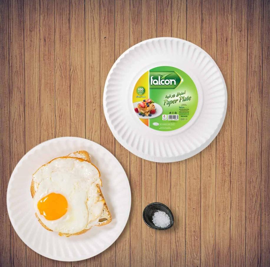 Falcon Paper Plate, 7 Inches - 100 pcs