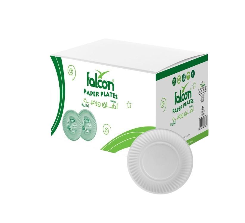 Falcon Paper Plate, 7 Inches - 100 pcs