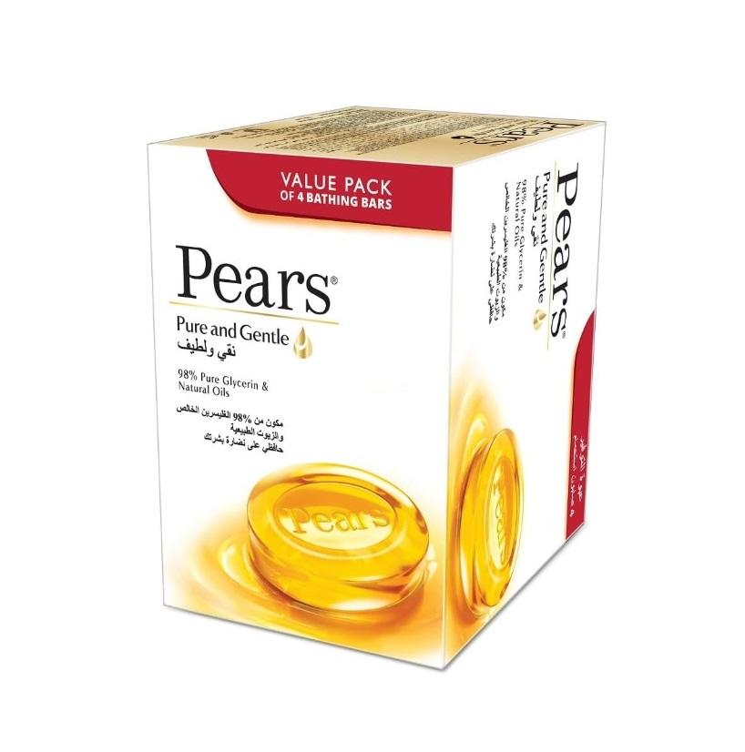 Pears Pure & Gentle Bar Soap - 125g x 4