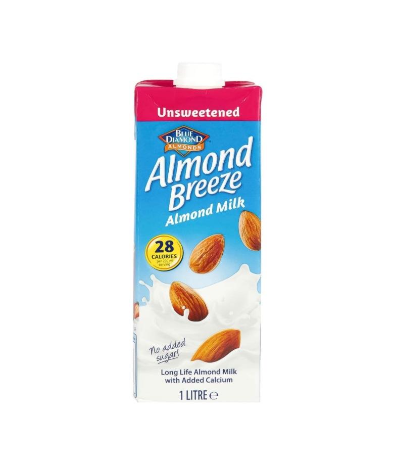 Almond Breeze Unsweetened Almond Milk - 1 Liter x 6