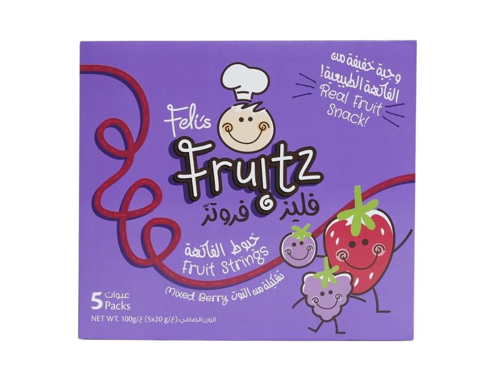 Feli's Fruitz Mixed Berry Fruit Strings - 20g x 5