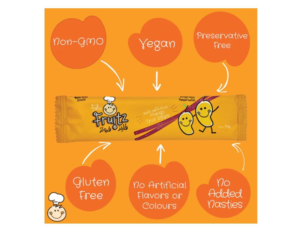 Feli's Fruitz Mango Fruit Strips - 16g x 5