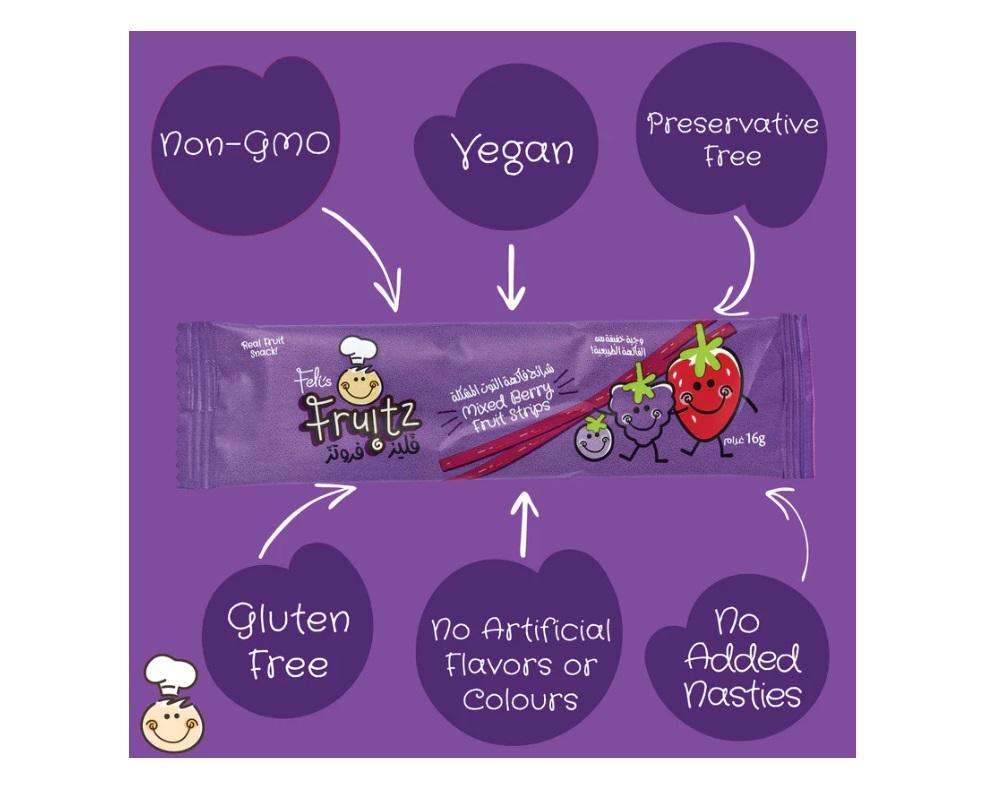 Feli's Fruitz Mixed Berry Fruit Strips - 16g x 5