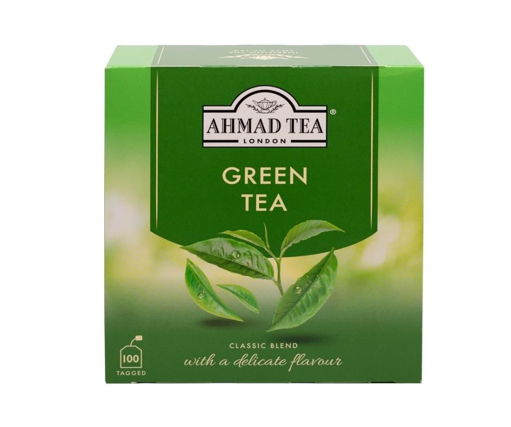 Ahmad Tea Green Tea, Tagged - 100 bags
