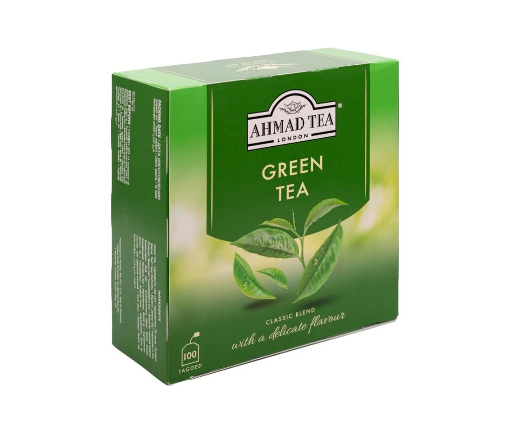 Ahmad Tea Green Tea, Tagged - 100 bags