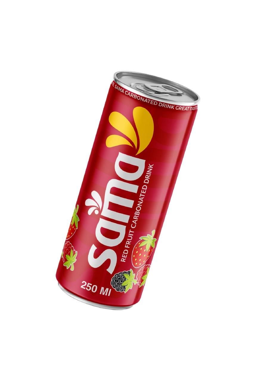 Sama Carbonated Drink Red Fruit - 250 ml