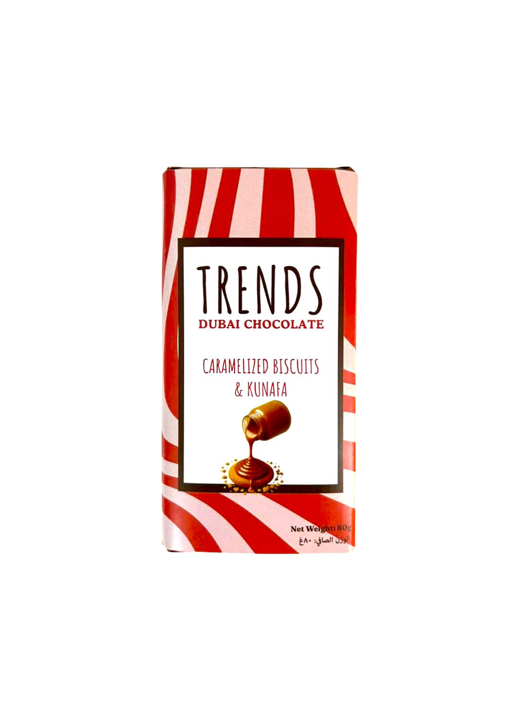 Trends Dubai Chocolate, Caramelized Biscuits & Kunafa - 80g