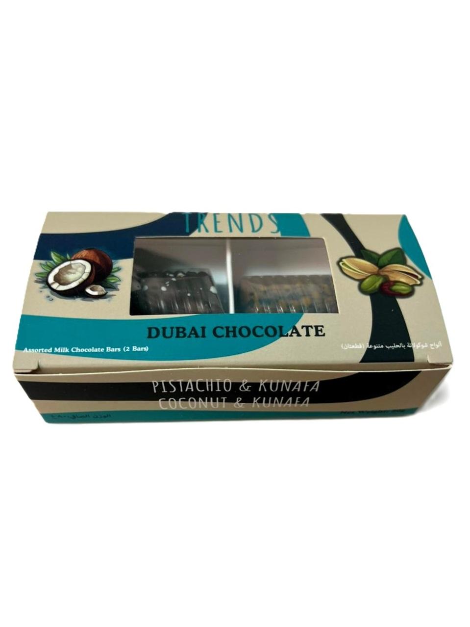 Trends Dubai Chocolate, Pistachio Kunafa & Coconut Kunafa - 80g (2x40g)
