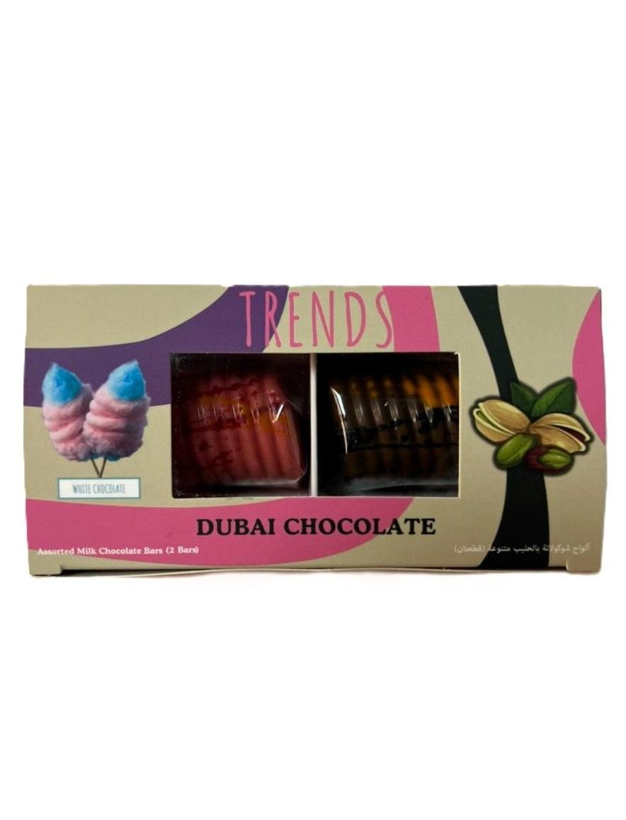 Trends Dubai Chocolate, Pistachio Kunafa & Cotton Candy Pistachio Kunafa - 80g (2x40g)