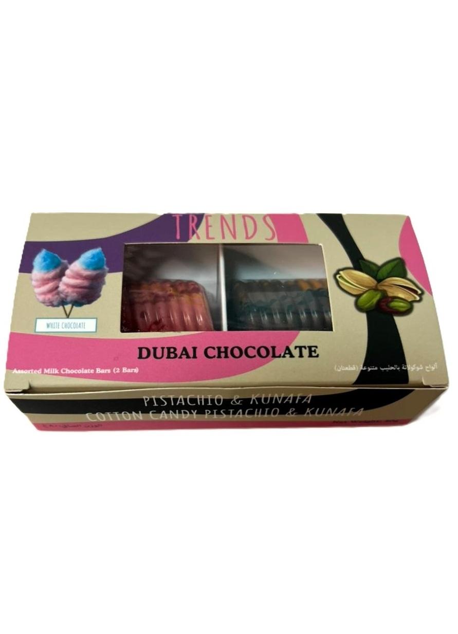 Trends Dubai Chocolate, Pistachio Kunafa & Cotton Candy Pistachio Kunafa - 80g (2x40g)