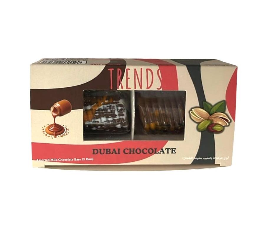 Trends Dubai Chocolate, Pistachio Kunafa & Caramelized Biscuits Kunafa - 80g (2x40g)