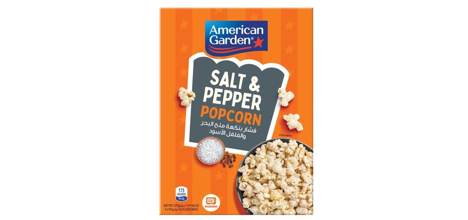 American Garden Microwave Popcorn, Sea Salt - 3.2 oz x 3