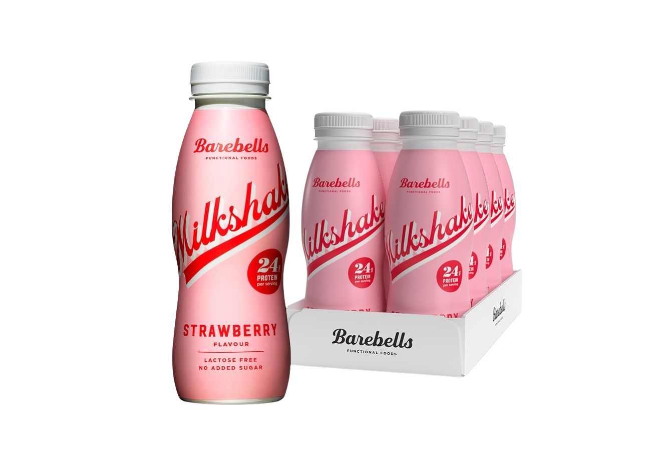 Barebells Protein Milkshake, Strawberry - 330 ml x 8
