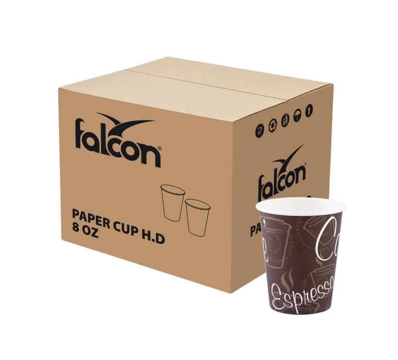 Falcon Brown Heavy Duty Paper Cup, 8 oz - 1000 pcs